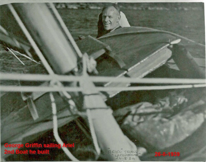 George Griffin sailing Ariel 1939