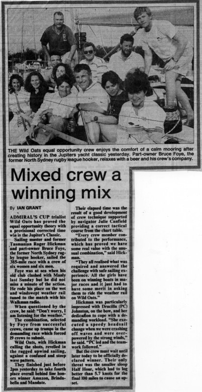 Mixed crew a winning mix by Ian Grant