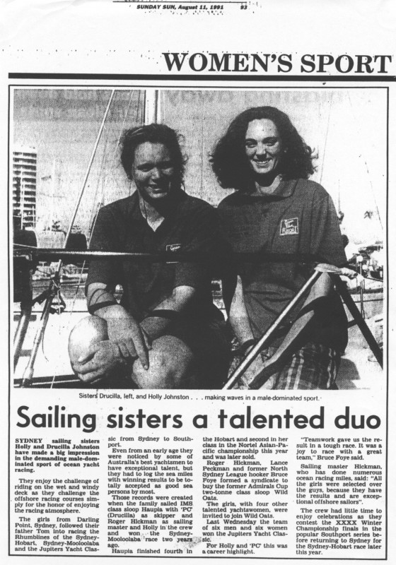 Sailing Sisters a talented duo - Wild Oats