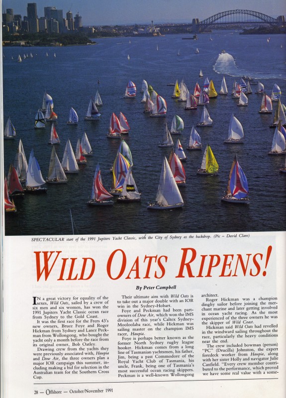 Wild Oats Ripens Sydney to Goldcoast 1991