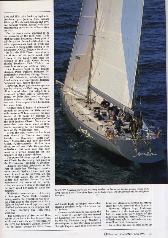 Wild Oats Ripens Sydney to Goldcoast 1991