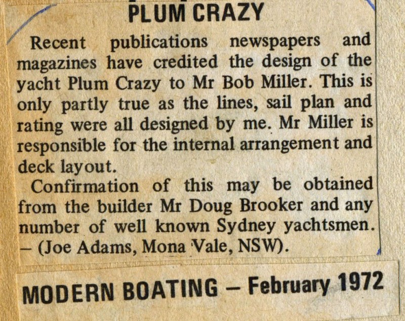 Plum Crazy Modern Boating Feb 1972