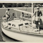 Odyssey at Middle Harbour Yacht Club. Start of the Sydney to Brisbane Yacht Race 1974. John Gleeson, Bob Quinn John Duggan