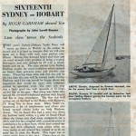 16th Sydney to Hobart Article in Powerboat and Yachting 1961 Page 1
